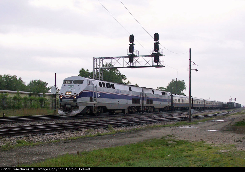 AMTK 18 & 16 lead the American Orient Express